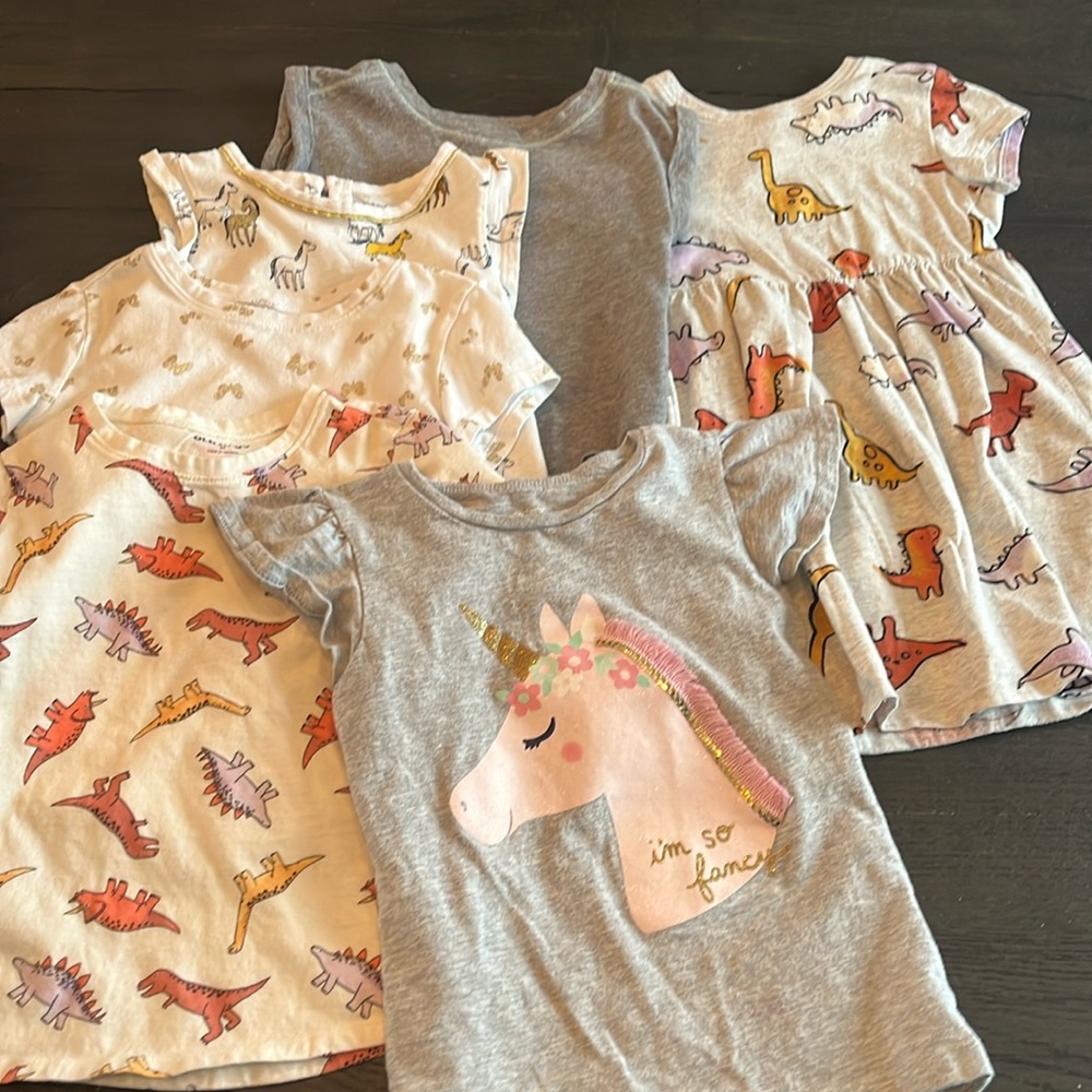 Girls lot of 5t shirts - carters / old navy / cat n jack
